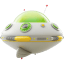 Cute Yellow Green 1 UFO icon
