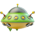 Cute-Green-Yellow-UFO icon