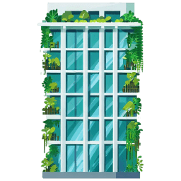 Eco Green Skyscraper icon