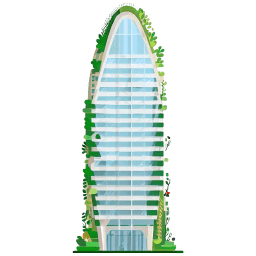 Eco Tower Plants Skyscraper icon