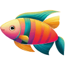 Colorful 2 Friendly Fish icon