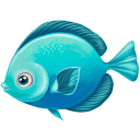 Cyan 4 Happy Fish icon