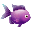 Purple 3 Cute Fish icon