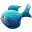 Blue 6 Round Fish icon