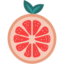 Red Grapefruit Flat icon