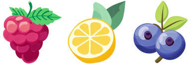 Flat Fruit Icons
