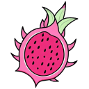 Dragonfruit Pitaya Flat icon