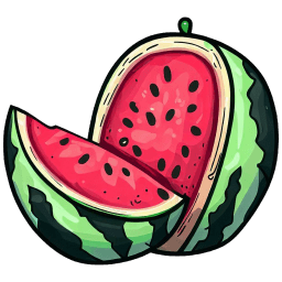 Melon Water Illustration icon
