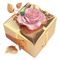 Gold With Pink Rose 2 Gift icon