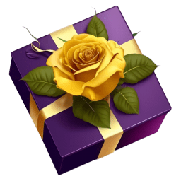 Purple With Rose 1 Gift icon