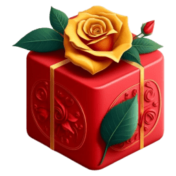 Red With Rose 1 Gift icon
