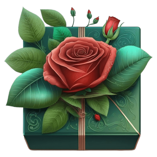 Green-With-Rose-1-Gift icon
