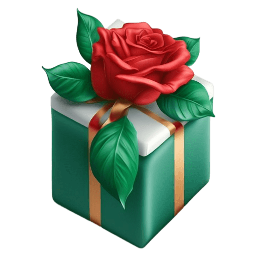 Green-With-Rose-3-Gift icon