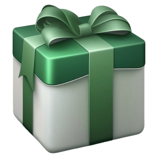 White-Green-Gift icon