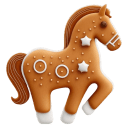 Gingerbread-Animal-Horse icon