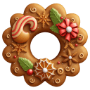 Gingerbread Christmas Wreath icon