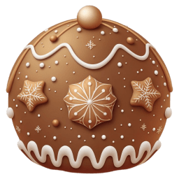 Gingerbread Christmas Ball icon