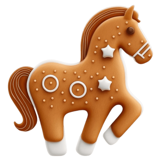 Gingerbread Animal Horse icon