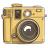 Handdrawn Sketch Yellow Camera icon