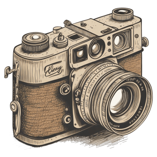 Handdrawn 3D Brown Camera icon