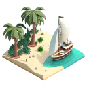 Sailing-Boat-Beach icon