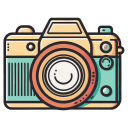 Flat Colorful Camera icon