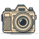 Flat Monochrome Camera icon