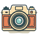 Flat-Red-Big-Camera icon