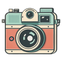 Flat Red Smooth Camera icon
