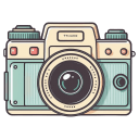 Flat Turquoise Smooth Camera icon