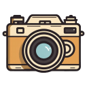 Flat-Yellow-Simple-Camera icon