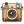 Flat Yellow Square Camera icon