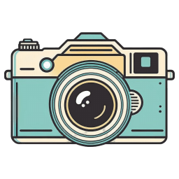 Flat Blue Plain Camera icon