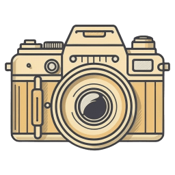 Flat Yellow Smooth Camera icon