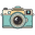 Flat Blue Plain Camera icon