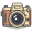 Flat Brown Big Camera icon