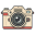 Flat Red Camera icon