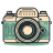 Flat-Blue-Camera icon