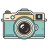 Flat-Blue-Plain-Camera icon