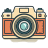 Flat-Red-Big-Camera icon