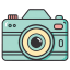 Flat Blue Simple Camera icon