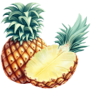 Pineapple Open Illustration icon