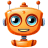 Orange 4 Robot Avatar icon