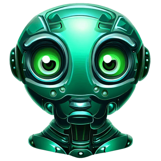 Green 1 Robot Avatar icon