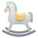 Rocking-Horse-White-Flat icon