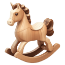 Rocking-Horse-Wood-Retro icon