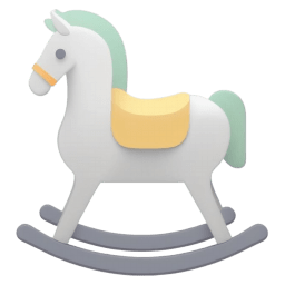 Rocking Horse White Flat icon