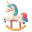 Rocking Unicorn Flat icon
