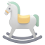 Rocking Horse White Flat icon