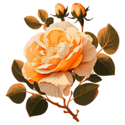 Orange Rose 3 icon